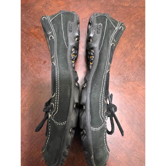 Merrell Women's Black Suede Moccasin Loafers Driving Shoes Size 7 Bow & Stitch D - Picture 8 of 12